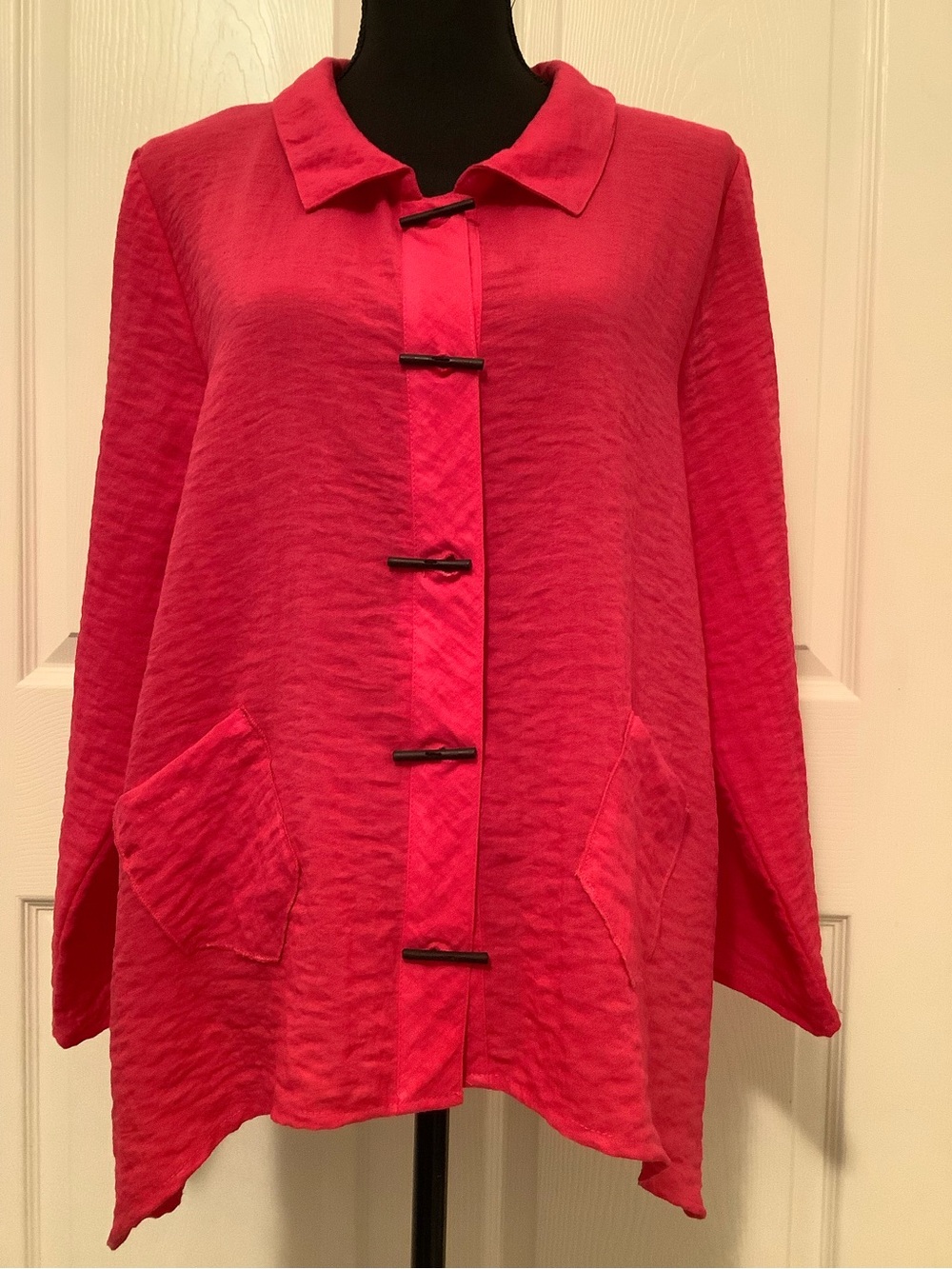 Habitat Bright Pink Textured Button-Front Jacket